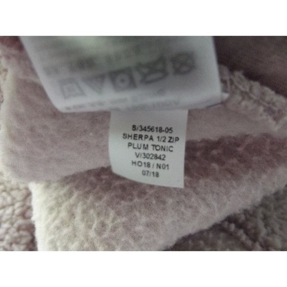 Old Navy 1/2-Zip Pullover Womens Large Sherpa Mauve Plum Pink jacket shirt - Picture 5 of 9